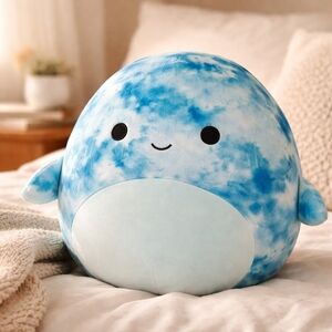 Squishmallows Blue and White Whale Plush